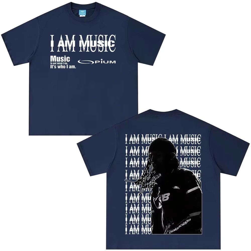 Rapper Playboi Carti I AM MUSIC T-shirt Opium Ken Carson Narcissist T Shirts Men Women Hip Hop Oversized T-shirt Tops Streetwear