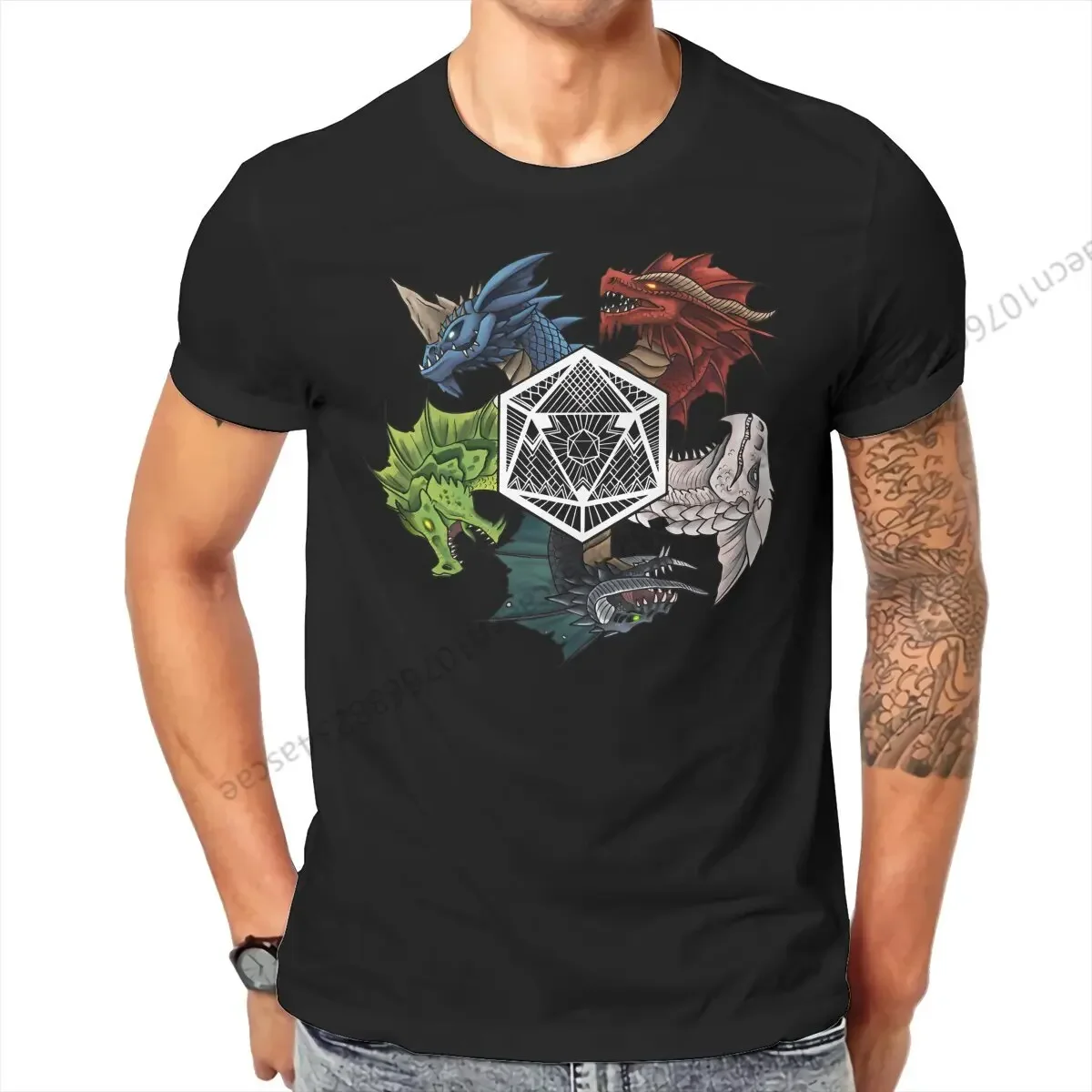 DND Chromatic T Shirt Homme Men's Tshirt Cotton Men Tops