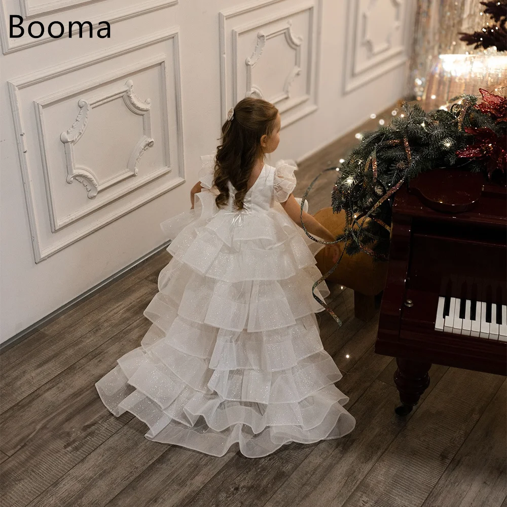 Booma a-line فساتين فتاة الزهور منخفضة/ارتفاع الأميرة فستان حفلات الزفاف للأطفال زهور بنات فساتين حفلات مخصصة 2025 #1