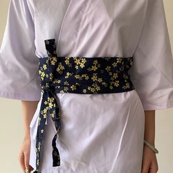 Japanese Style Girdle Chinese Sushi Restaurant Waiter Chef Waist Belt Retro Kimono Corset Waist Obi Dress Sash Straps Hanfu Belt