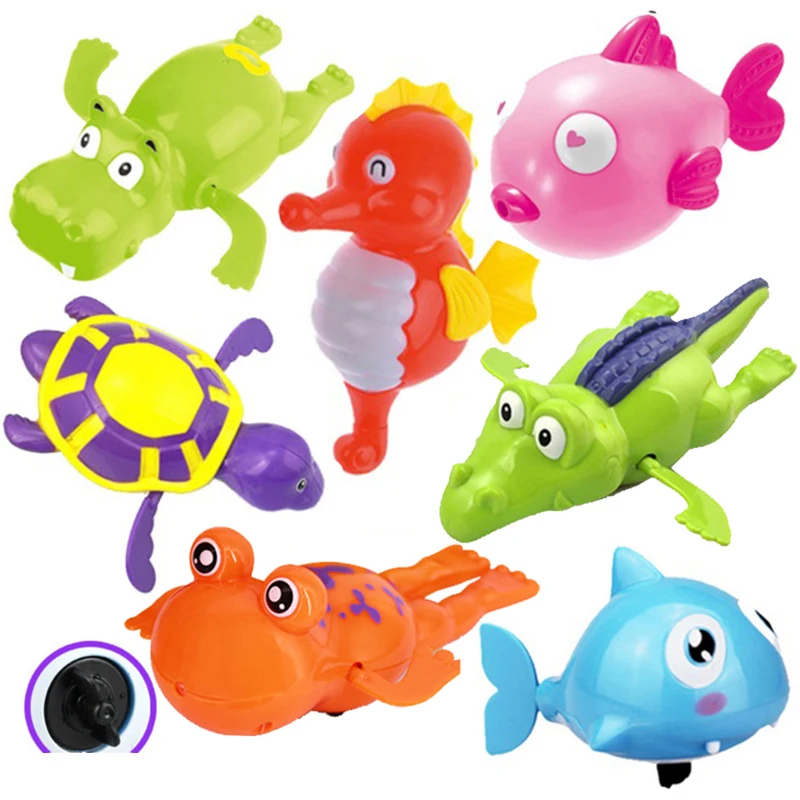 3 Pack Bath Swimming Animal Toy for Baby Toddler, Wind Up Chain Bathing Wate Animal Pool Float Bathtime Toys for Boys Girls