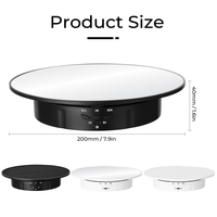 3 Speeds Electric Rotating Display Stand Mirror 360 Degree Turntable Jewelry Holder Battery for Photography Video Shooting Props