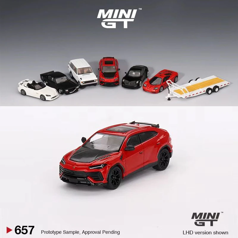 MINI GT 1:64 modello di auto Lambor Urus Performante Rosso Mars lega Die-Cast Vehicle #657 collezione LHD