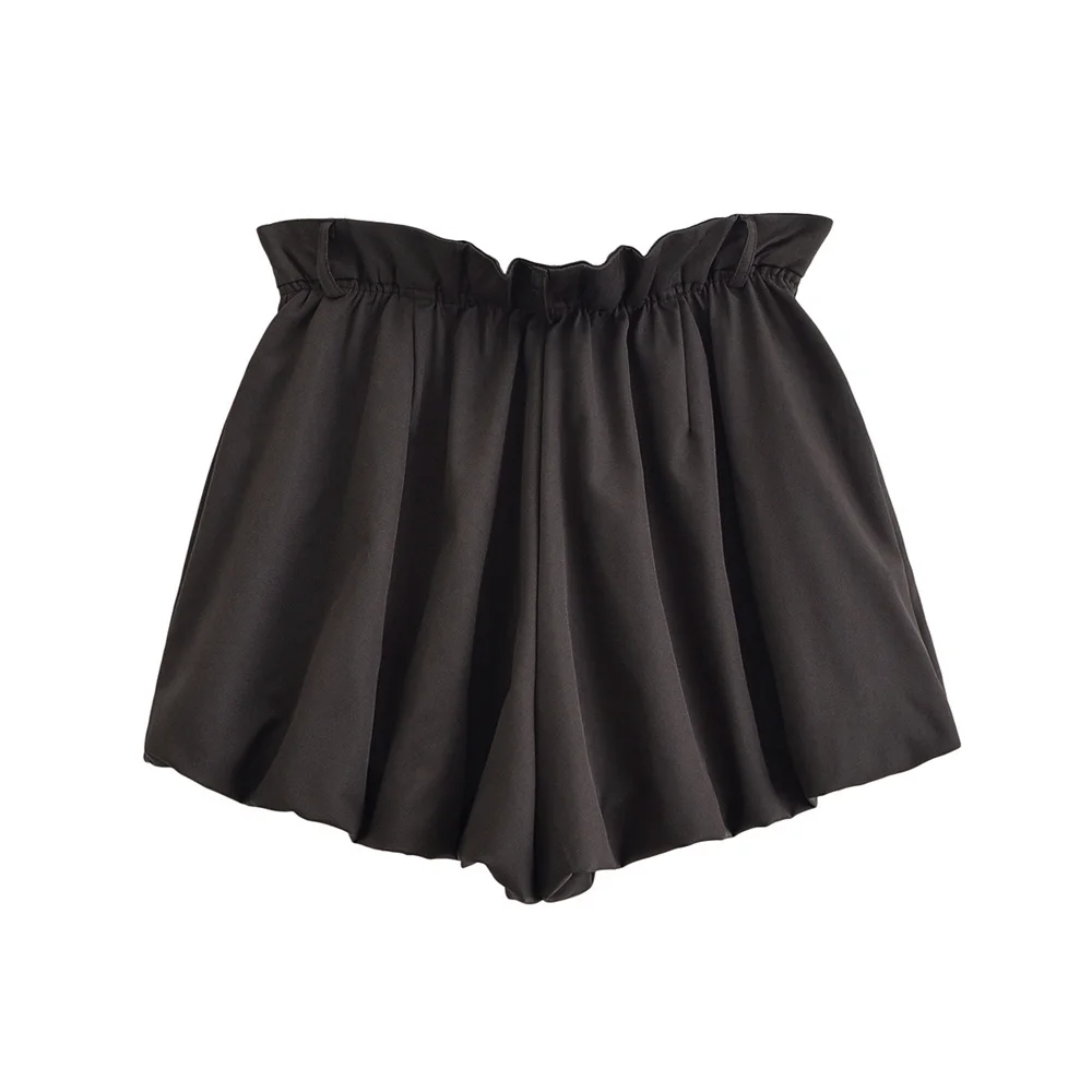 Summer New Product Women's Fashion and Leisure Versatile Mid Waist Design Balloon Version Casual Shorts