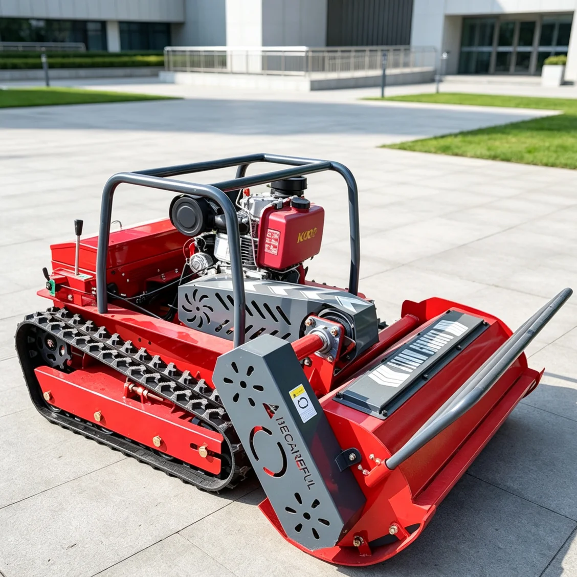Customized Remote‑Controlled Mower Petrol Tracked Crawler Flail Hammer Wireless RC Garden Lawn Grass Mower
