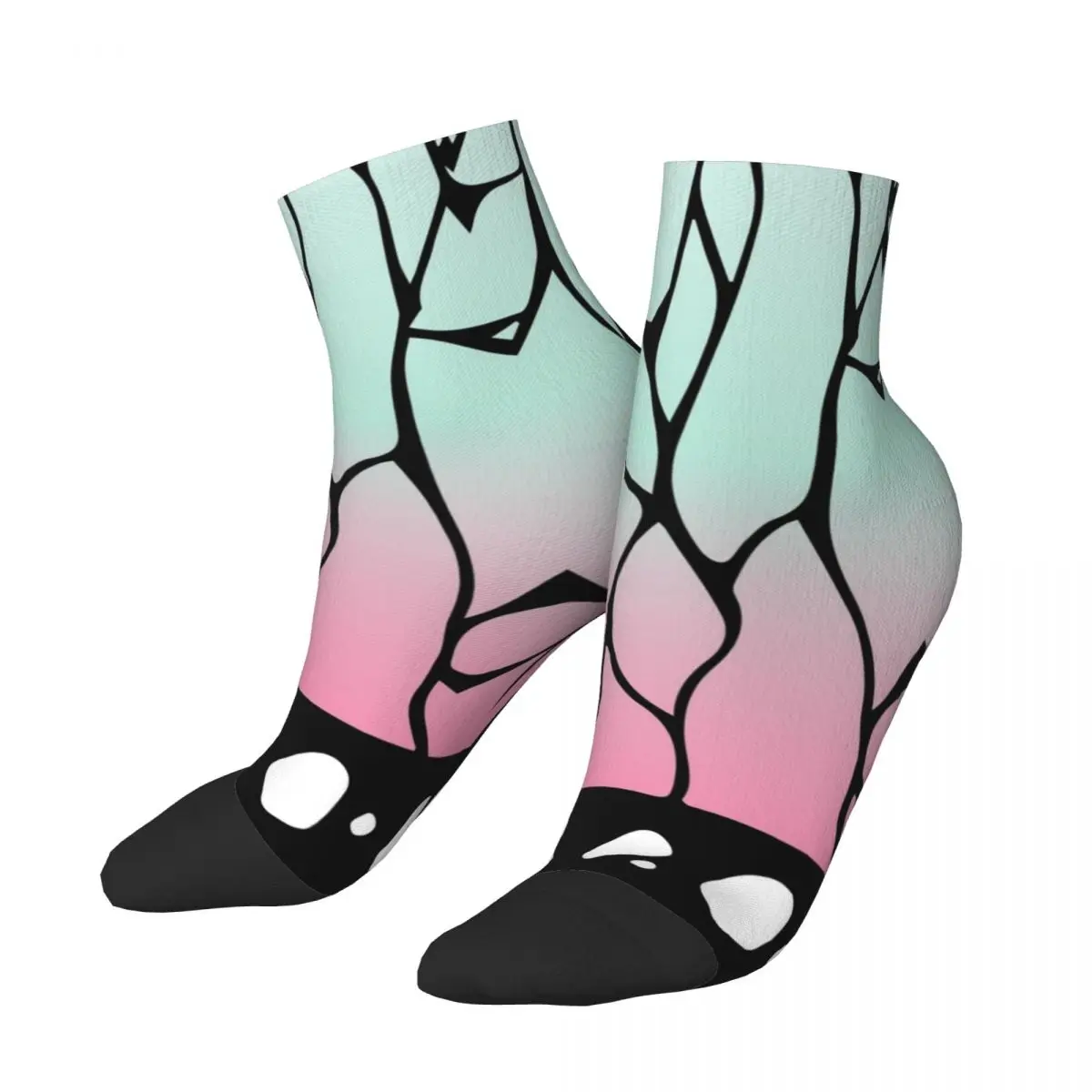 3D Printing Socks for Men Women Fashion Demon Slayer Kocho Shinobu Butterfly Funny Socks for Children DIY Design Socks