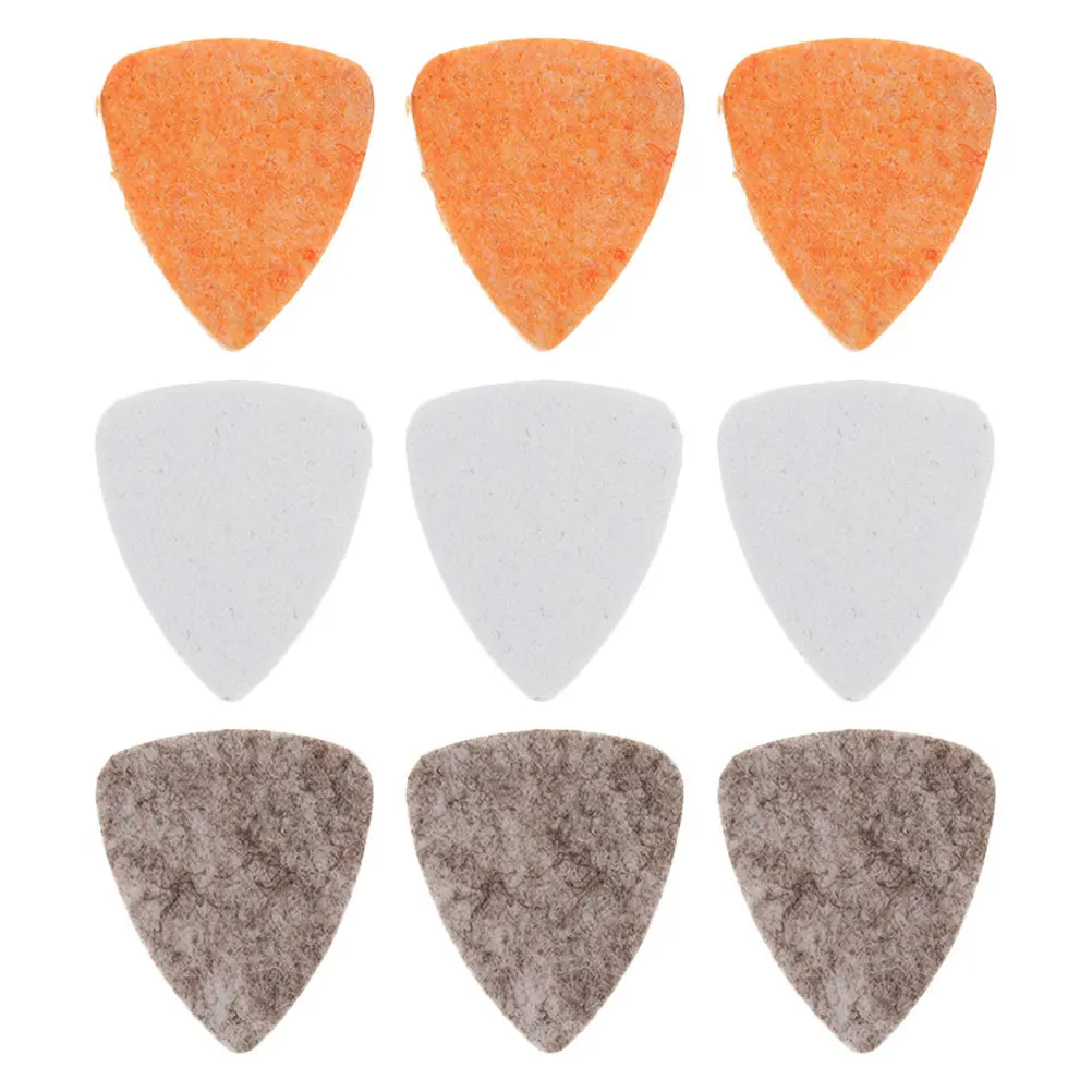 

9Pcs Felt Ukulele Picks Enhance Playing Experience Smooth Strumming Gentle Contact Strings Durable Construction Portable
