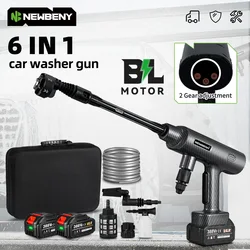 NEWBENY 6 IN 1 200Bar Brushless Electric Washer Cordless Efficient Car Garden Cleaning Power Tools For Makita 18-21V Battery Pin