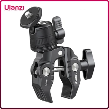 Ulanzi R099 Super Morsetto con 360 °   Staffa per morsetto a sgancio rapido mini testa a sfera Supporto per treppiede Clip a vite 1/4 per fotocamera DSLR Gopro