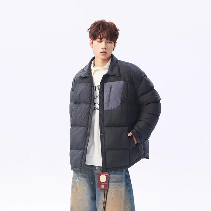 

Casual Sle Lightweight Men's down Jaet Stand Collar Autumn Winter Faion Ci Leisure Commute Nylon Fabric Du down Fil...