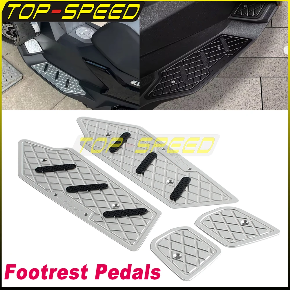 

Aluminum Anodized Scooter Footrest Plate Kit RearPegs Anti-Slip Modified Rider Footrest Accessories For BMW C400X C 400X 20-24