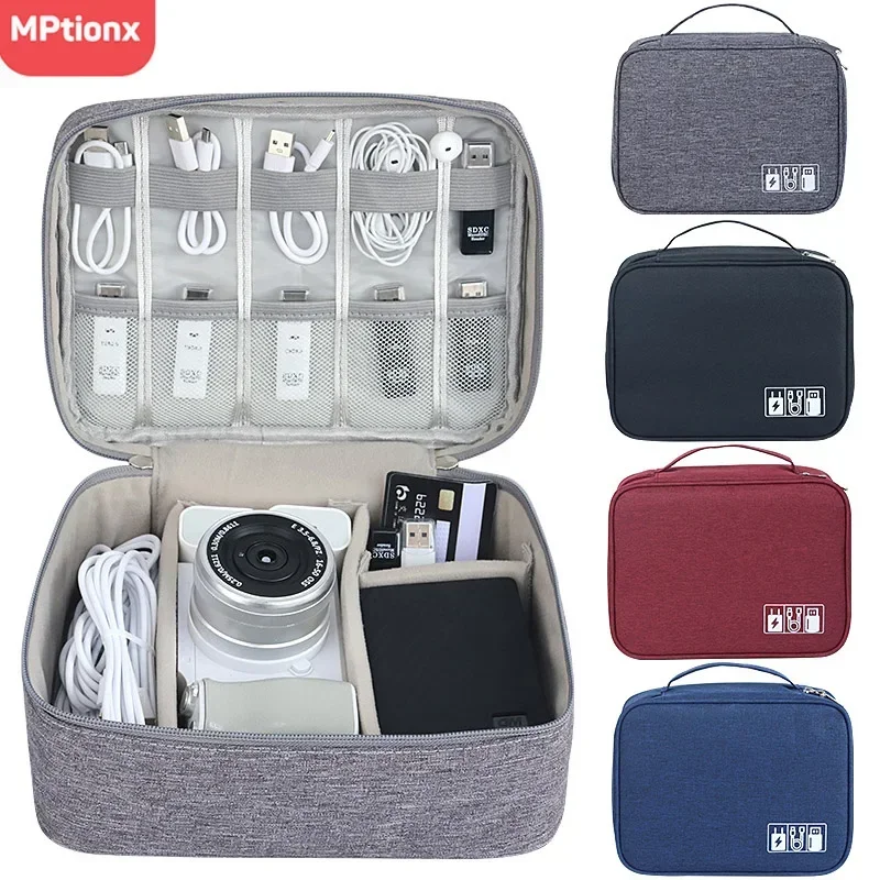 

Cable Storage Bag Waterproof Digital Electronic Organizer Portable USB Data Line Charger Plug Storage Bag Travel Cable Organizer