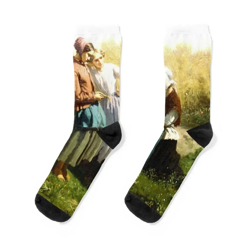 

Love Tokens By Jules Breton Socks Lots Stockings compression compression cartoon Socks Woman Men's