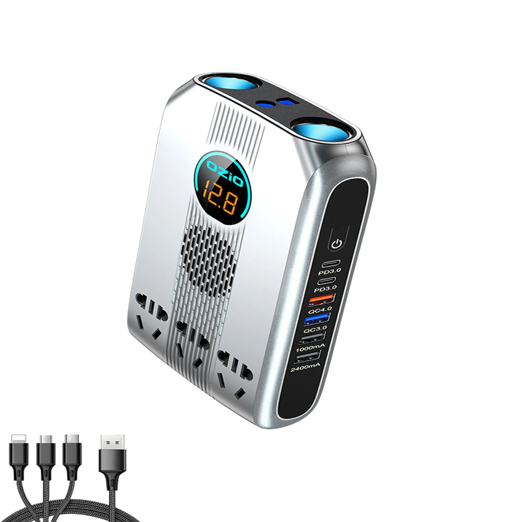 

Universal Car Power Inverter 12V 24V To 110V 220V Multi-Function Converter