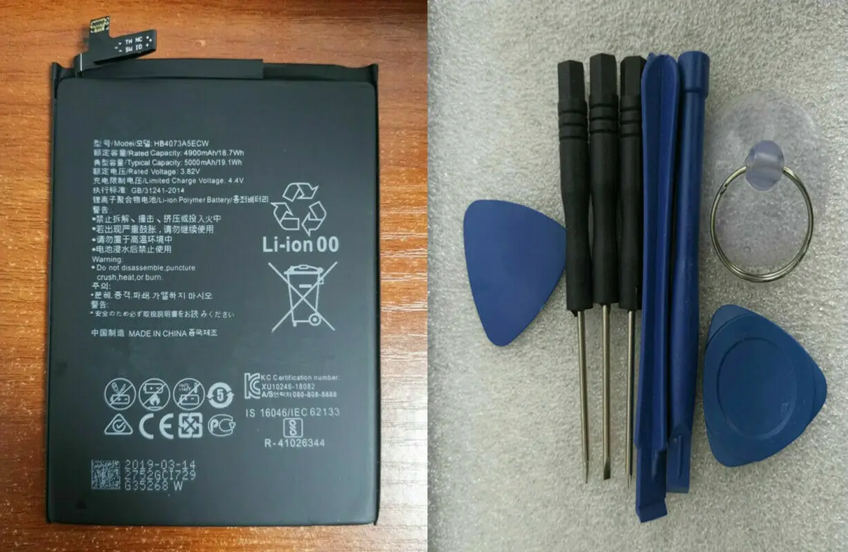 

HB3973A5ECW HB4073A5ECW Аккумулятор для Mate 20X Note 10 с инструментами