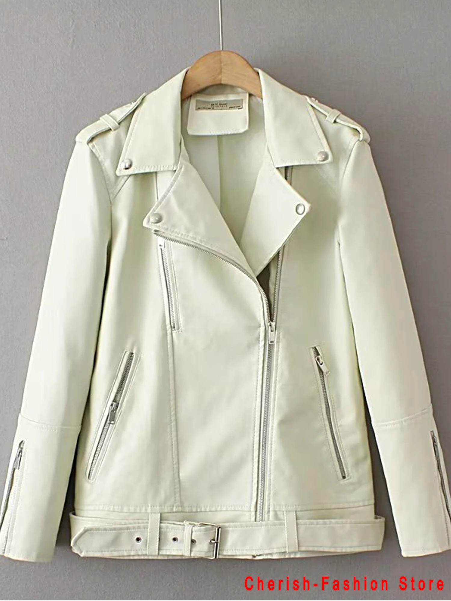 Blouson similicuir PU femme noir et bleu décontracté, ample, Streetwear femme, surdimensionné, coréen Chic, printemps