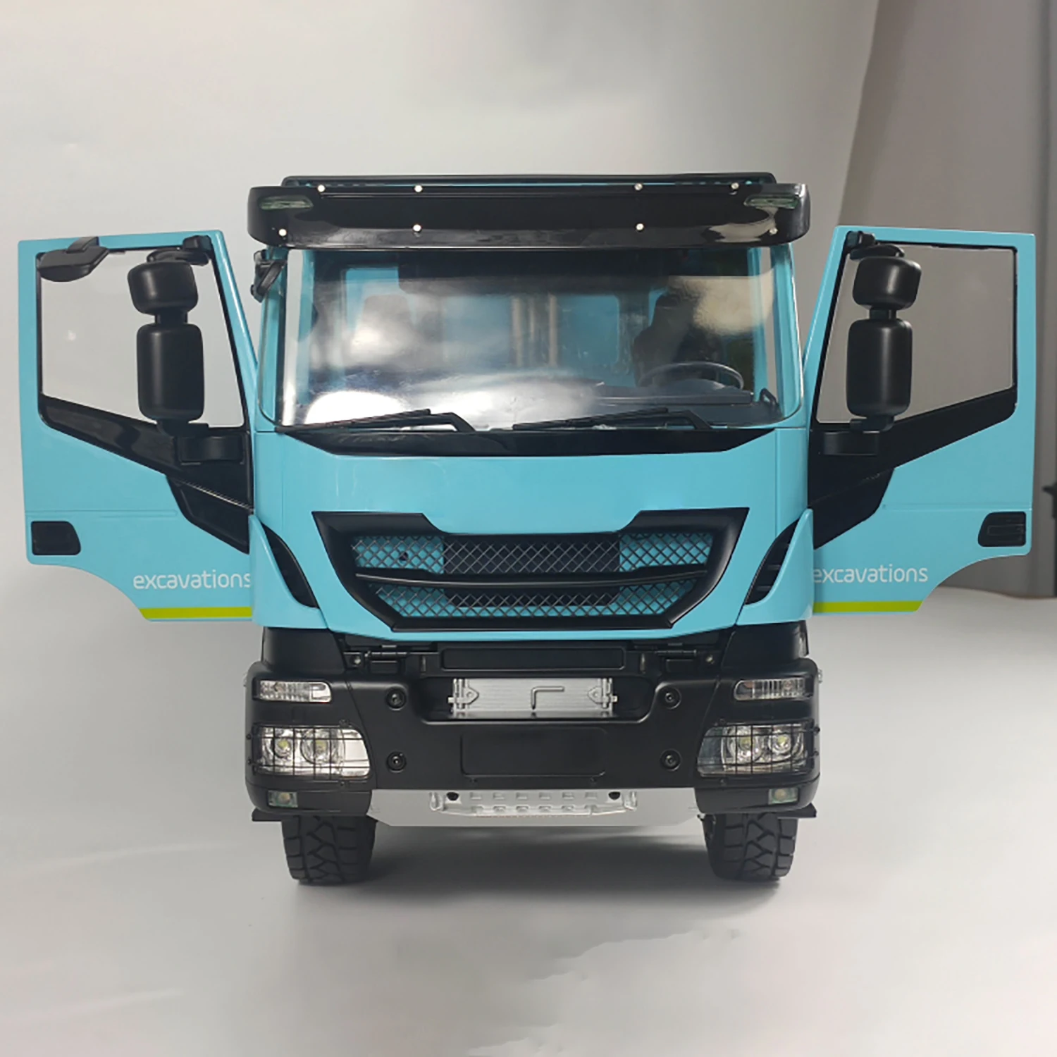 SALE RC Parts Blue Car Shell Body Plastic Cabin for 1/14 Tamiyaya RC Truck Tipper Engineering Vehicle Model Accessories TH21806