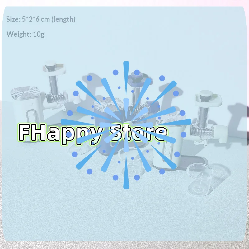 1 Set Mini Food Play Fruit Juicer Machine Desktop Decoration Miniature Juicer Blender Simulation Model Scene Decoration