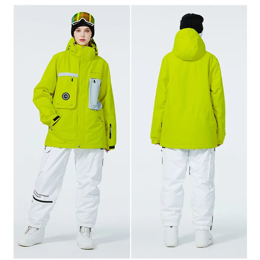 Chaqueta de esquí a prueba de viento para hombre y mujer, abrigo transpirable y cálido para snowboard y esquí, Invierno