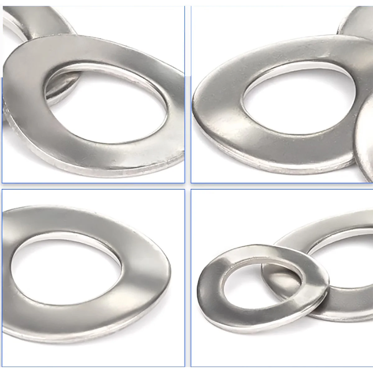 316 Aço Inoxidável 4 Wave Junta Elástica, Wave Shaped Washer, M3-M24