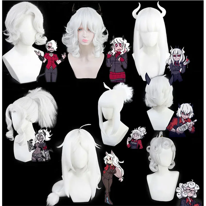 Game Helltaker the Awesome Demon Modeus Malina Lucifer Pandemonica Cerberus Satan Zdrada Cosplay Wig