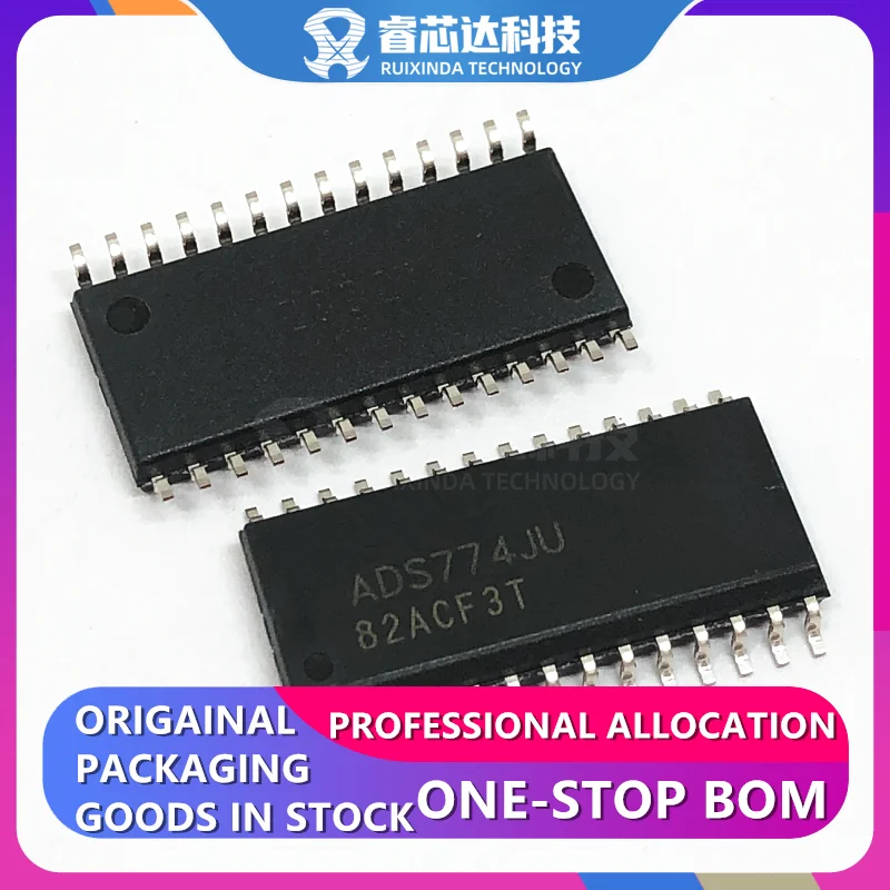 ADS774JU SOP28 12 Bit Analog to Digital Converter 1 Input 1 SAR ADS774JU/1K 28-SOIC