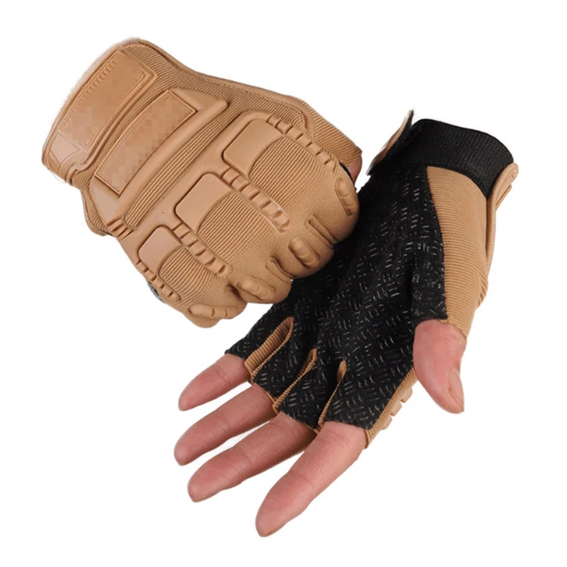 Men Half-finger Gloves Breathable Non-slip Fingerless Tactical Gloves Bicycle Cycling Sport Unisex Hiking Riding Fishing Mittens