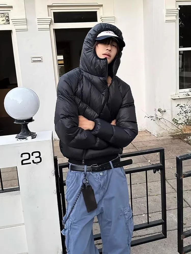 

Мужская зимняя куртка Bla Radiator из ребристого хлопка с асимметричной молнией, деконструированными плечами и теплой подкладкой