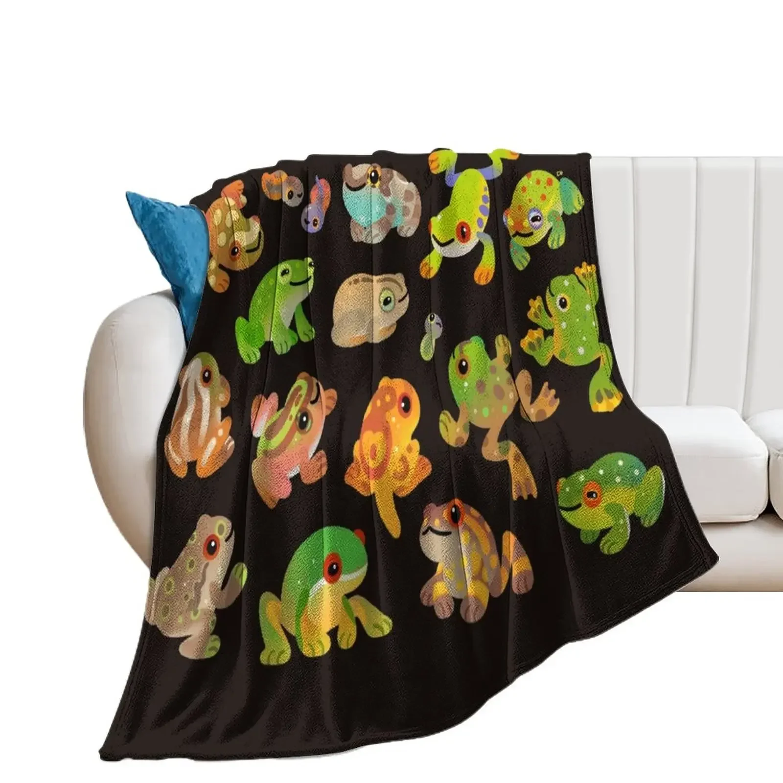 

Tree frog - dark Throw Blanket Extra Large Throw Luxury Sofas Polar Blankets