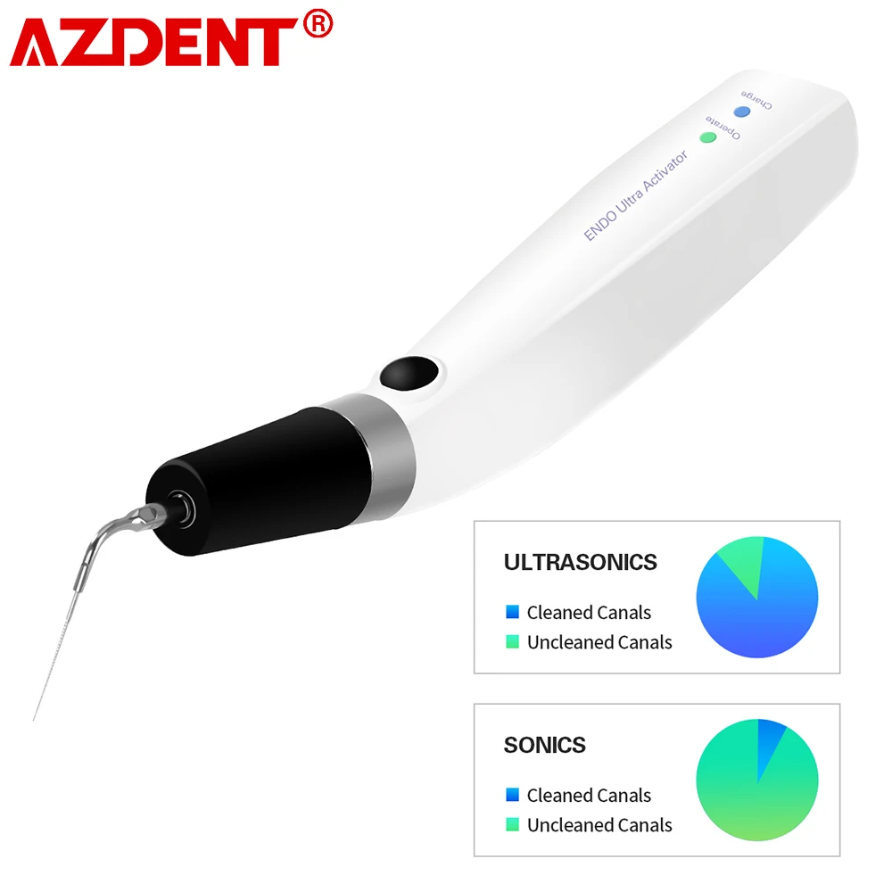 

AZDENT Dental Endo Ultra Activator Handpiece Cordless Ultrasonic Endodontic Irrigator with Tips Root Canal Dentistry Instruments