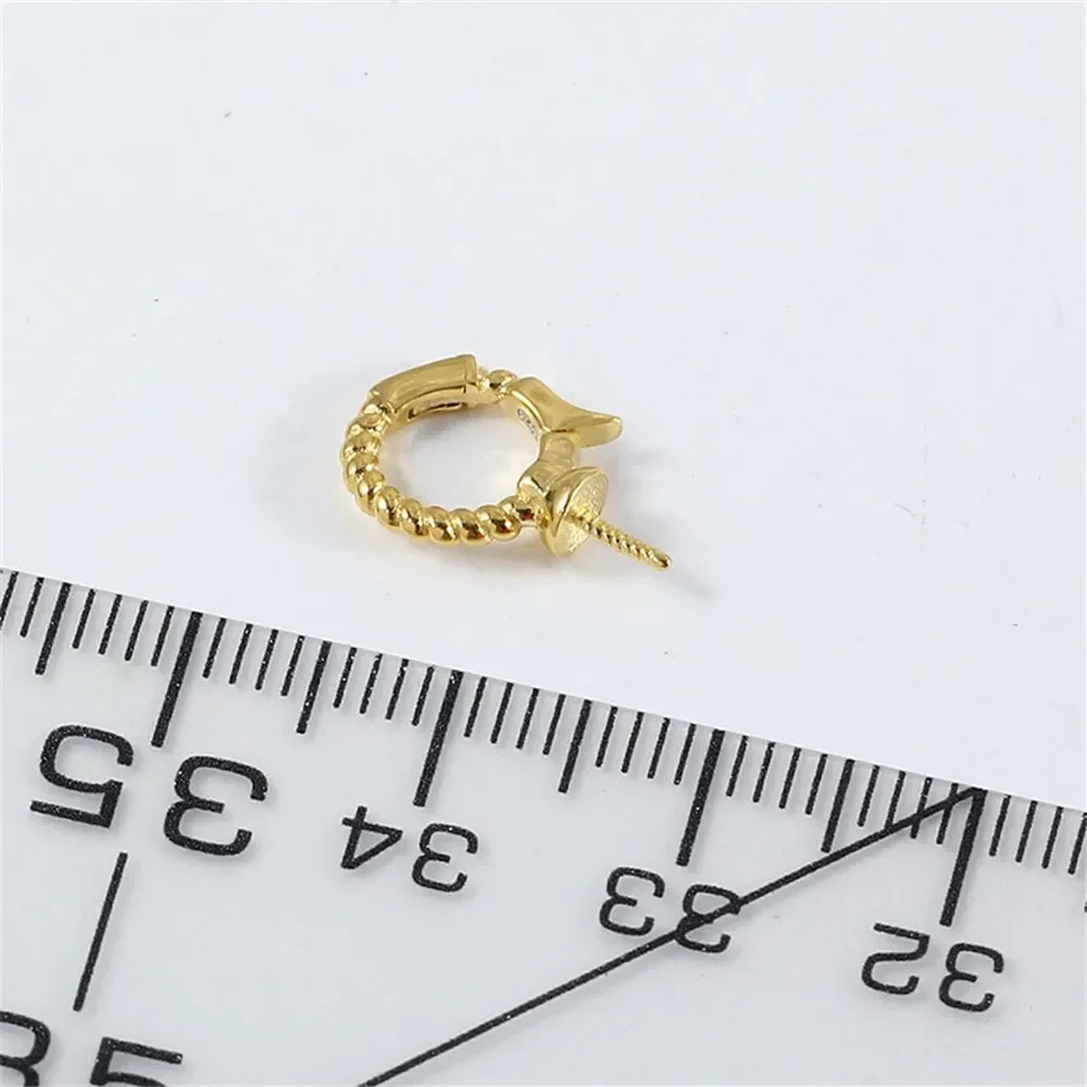 

Подвеска из стерлингового серебра 925 пробы с жемчугом, DIY пустая ободок, чашка, ювелирные изделия для рукоделия, фурнитура для подвески с полыми зубцами