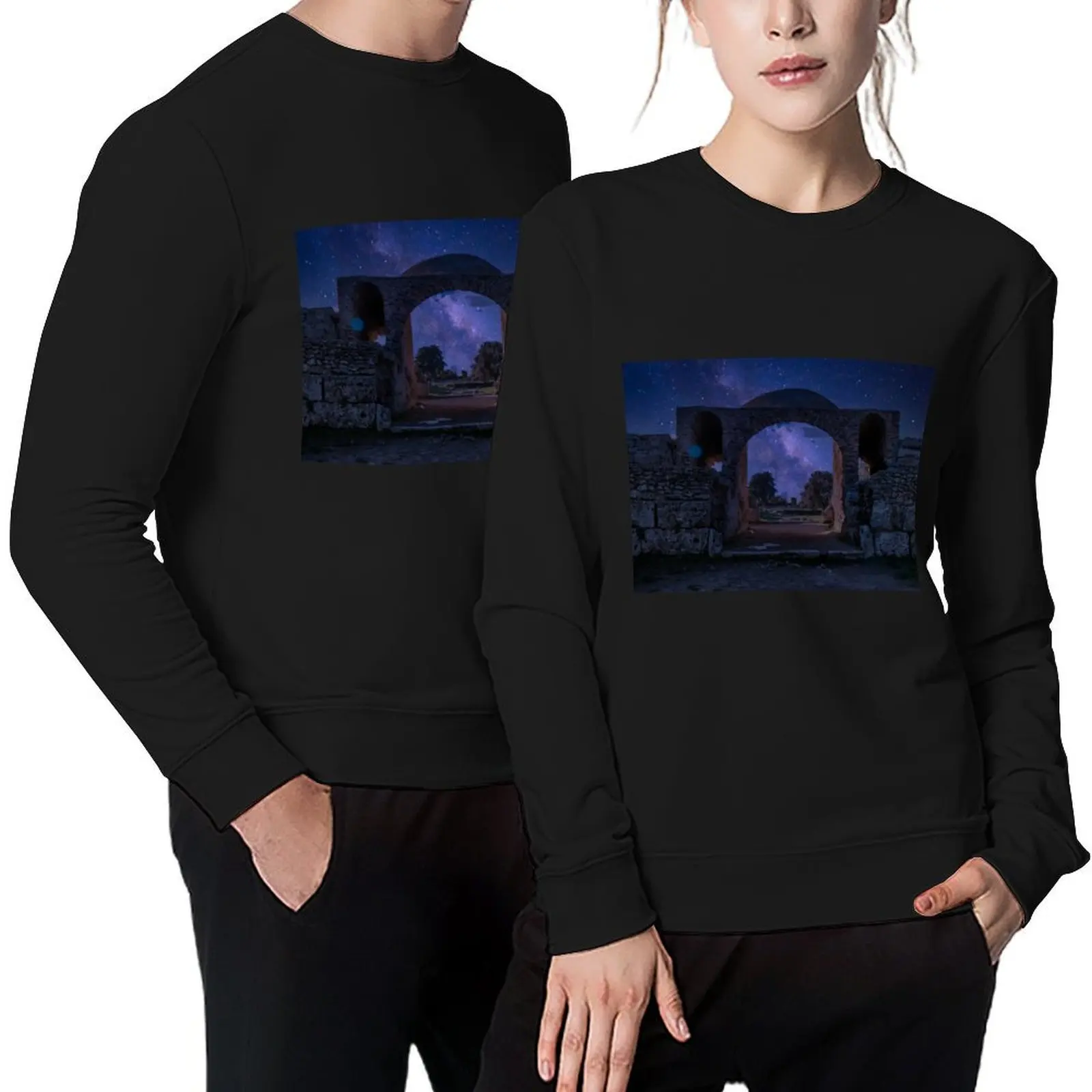 

Night Sky at Paestum Italy with Stars Pullover anime clothing autumn clothes korean autumn clothes men's clothing hoody