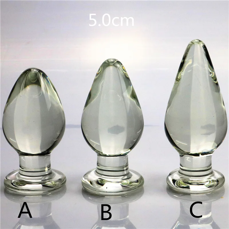 5cm Glass Anal Plug for Adult Use, Female and Male Anal Expansion, Masturbation, and Sexual Intercourse Products