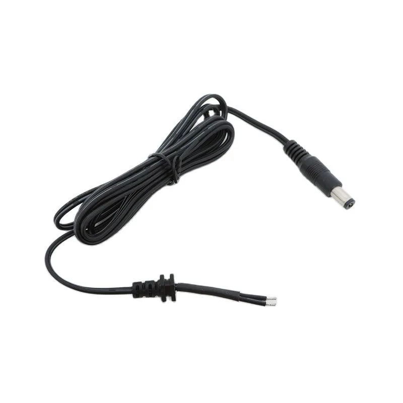 10 buah kabel catu daya adaptor daya DC jantan steker 2pin kabel kawat DC Output 5.5*2.1mm untuk Kamera cctv pengisi daya laptop perbaikan 150cm W1