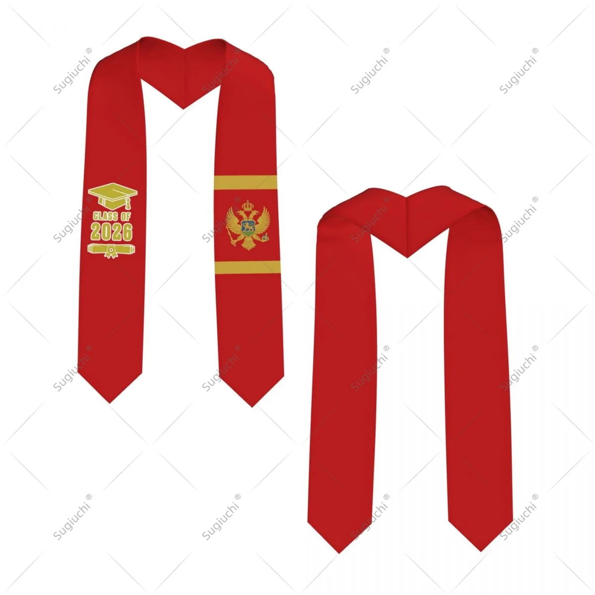 

Montenegro Flag Class Of 2026 Graduation Stole Sash Scarf For International Students Proud Ceremony Adult Unisex