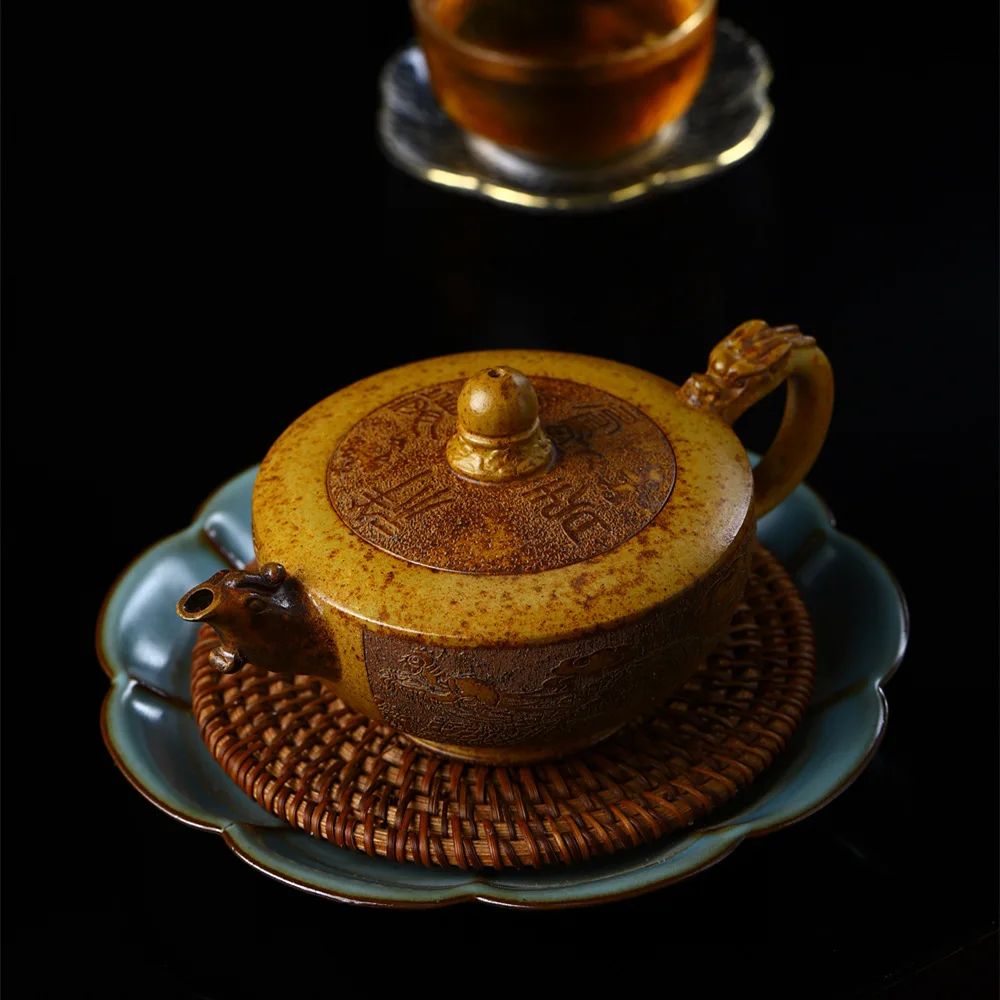 250cc Master Handmade Yixing Purple Clay Tea Pot Authentic Beauty Pot Raw Ore Zisha Puer Tea Infuser Customized Teaware