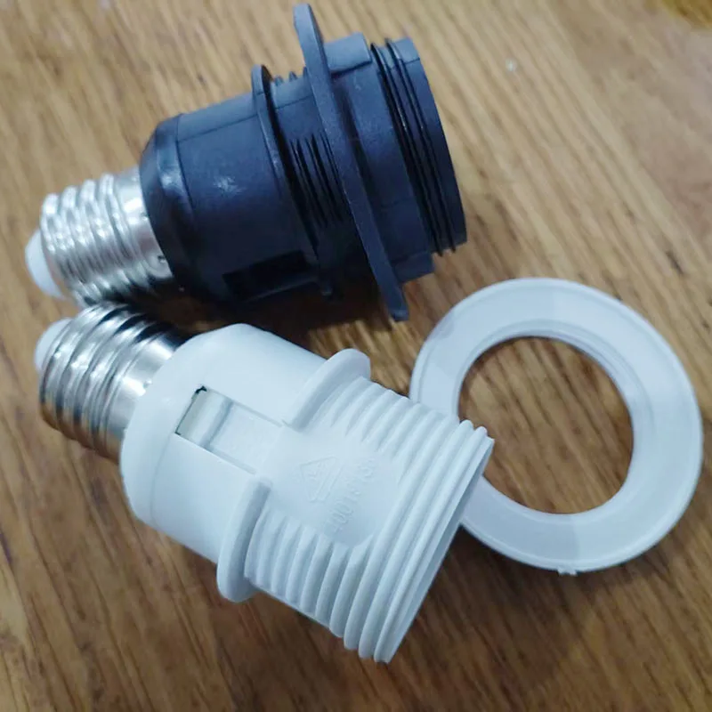 10pcs/lot 2xE26 / 2xE27 socket, Desk lamp, pendant lamp with added lampshade Lamp holder, Black and white color