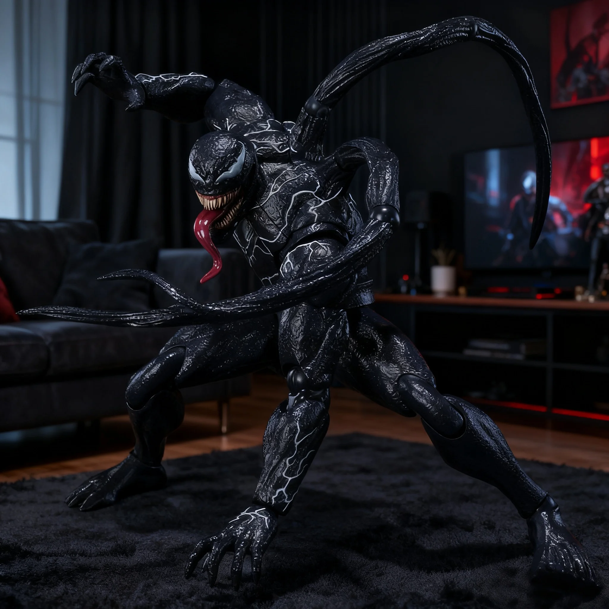 Novo veneno 3 boneca de ação de dança final shh veneno cavalo de guerra corpo cavalo paz elite modelo ornamento de mesa presente de natal coleção