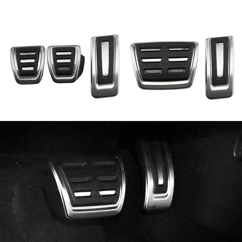 Car Styling Sport Fuel Brake Pedal Cover Set for Skoda Octavia 5E Rapid Superb IV Karoq Kodiaq DSG Stainless Steel Auto Pedals