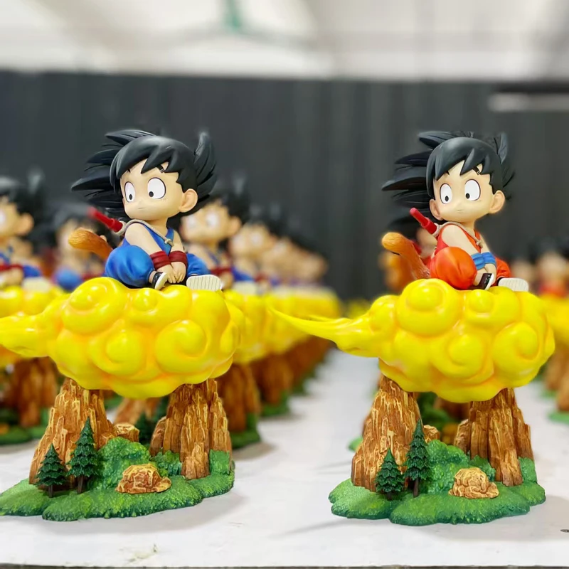 

New Dragon Ball Goku Sitting on Somersault Cloud Anime Figure Kid Goku 21cm PVC Action Figurine Model Collection Toys Gifts
