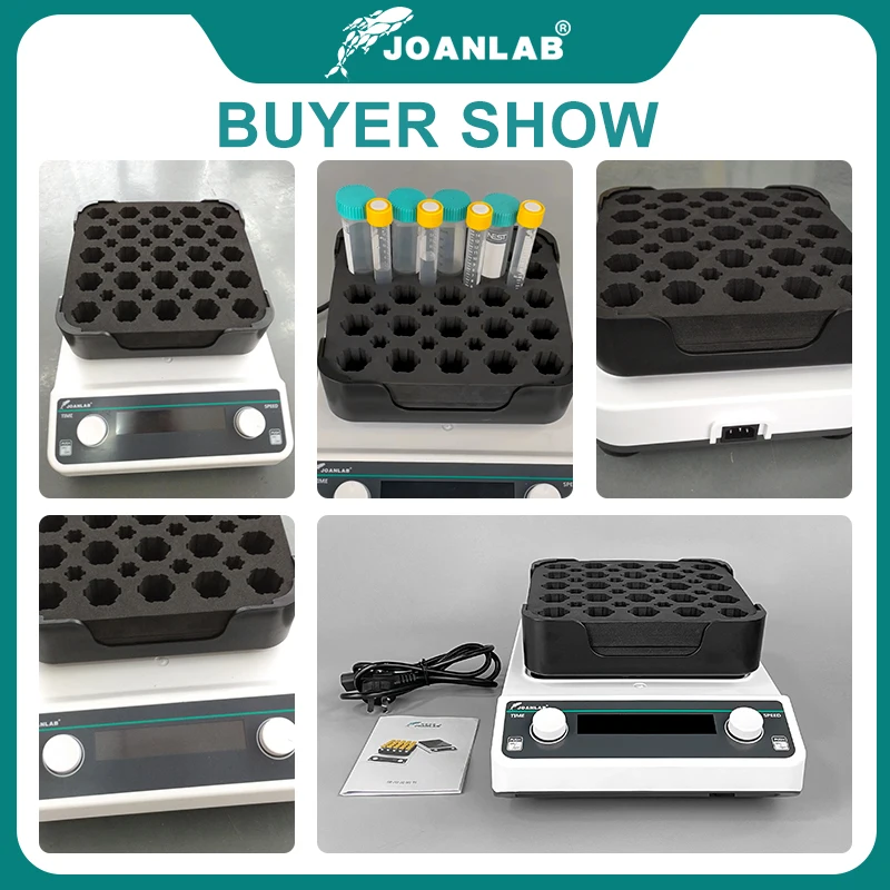

JOANLAB Multi-Tube Vortex Mixer Multi-Sample Shaker Lab Equipment 3000rpm 1.5/2/5/10/15/50ml Centrifuge Tube And Tube