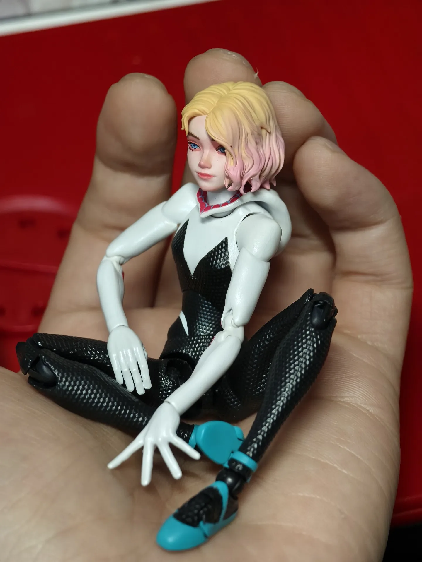 مخصص 1/12 مقياس أنثى الجندي شخصيات أنيمي جوين ستايسي العنكبوت رئيس نحت نحت لنموذج شخصيات الحركة 6in Shf Mafex #5