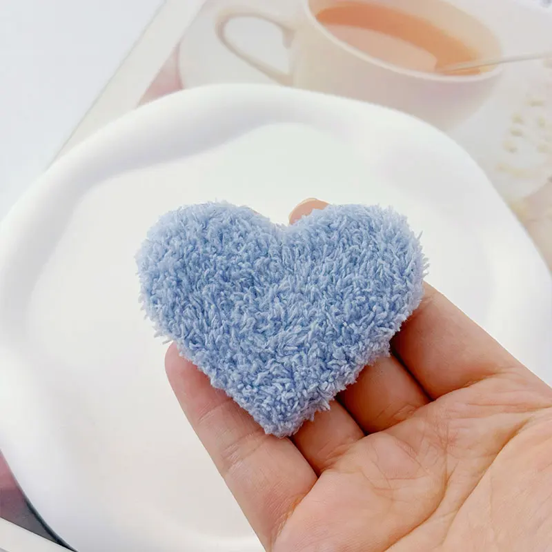 28 Stück doppelseitige Teddybär-Plüschherz-Aufnäher für DIY-Kleidung, Hüte, Näharbeiten, Kopfschmuck, Haarspangen, Dekorationsaufnäher – Detail 6