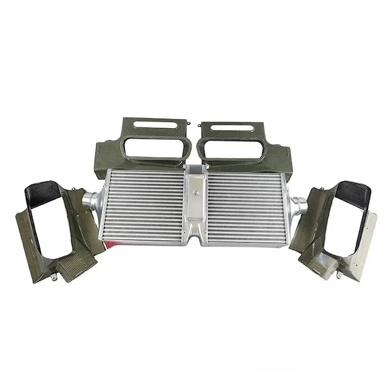 FOR High Performance CNC tank Intercooler with Carbon Fiber air Guide Hood for Porsche 911 992