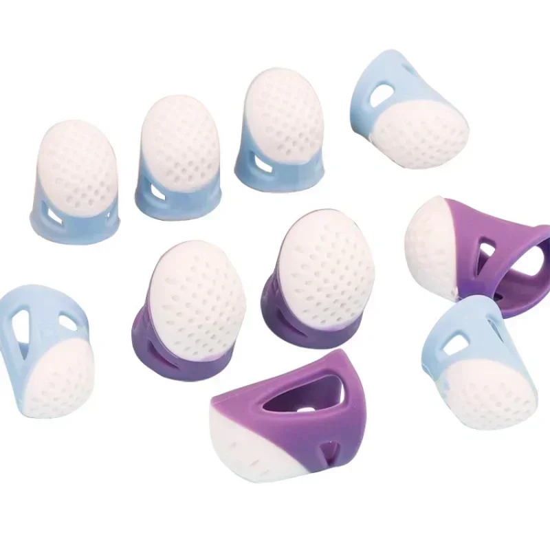 DIY Silicone Thimble Anti-stick Finger Cover Thimble Hand Cross-stitch Sewing Accessories Anti-slip Finger Protection Thimble
