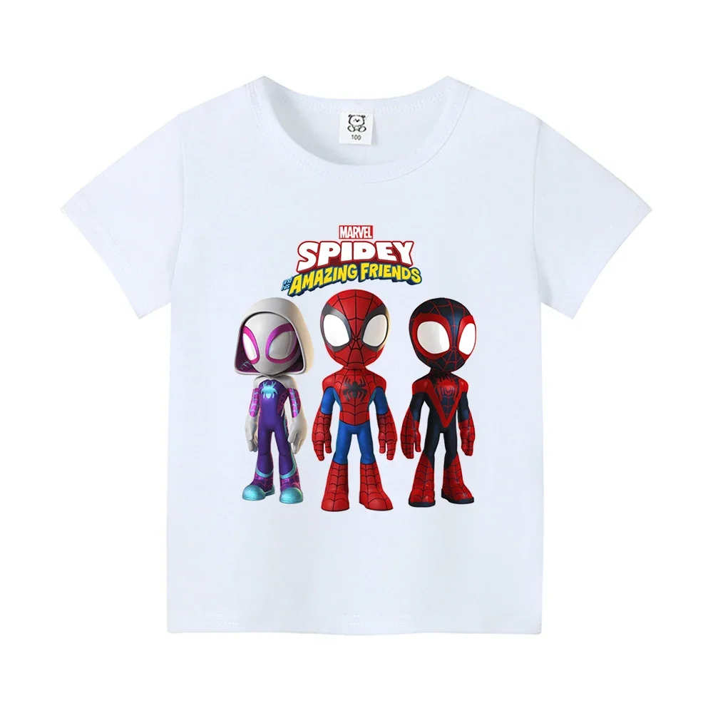 Spiderman Clothing for Boys Children\'s T-Shirt Super Hero Cotton T Shirt Baby Clothes Comfortable Base Shirt Anime Costume Gifts