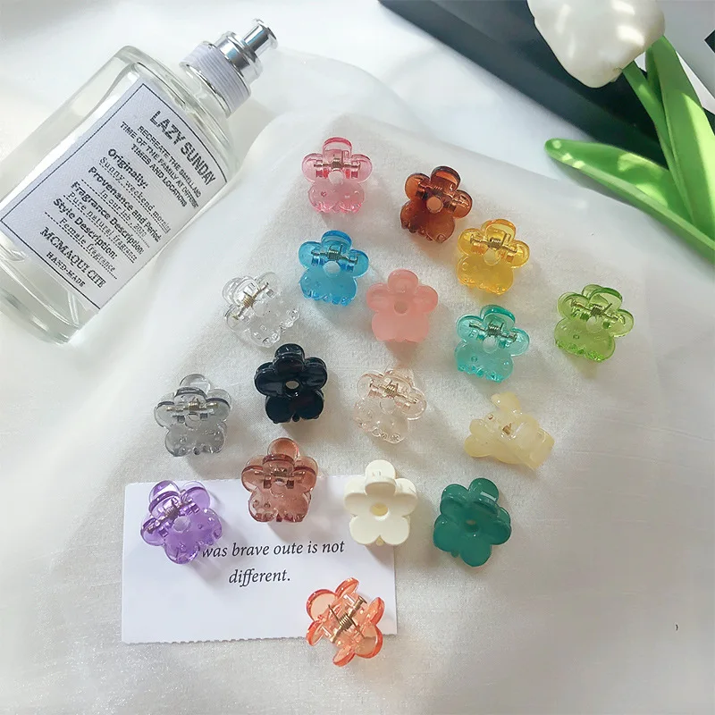 Korean mini candy color clip sweet and cute small hairpin transparent solid color sweet cool wind broken hair accessories