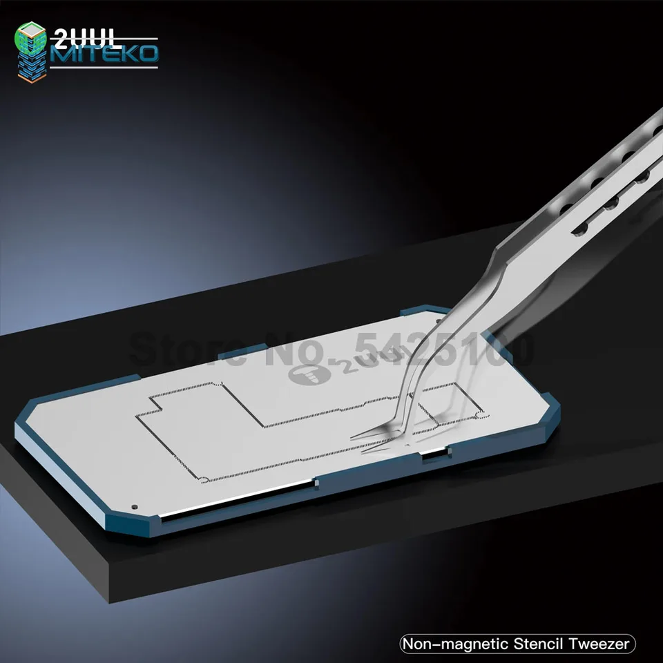 Pinza de plantilla no magnética 2UUL TW22 para reparación precisa de placas de teléfono 3