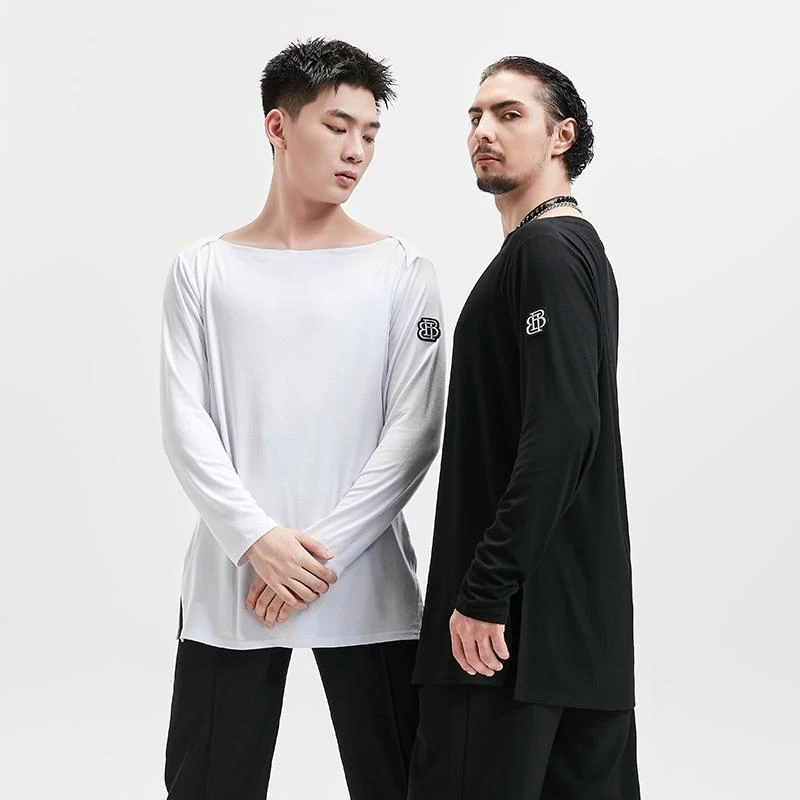 

2025 Latin Dance Practice Clothes For Men Adult National Standard Dance Costumes Chacha Rumba Tango Latin Dance Wear DQS18757