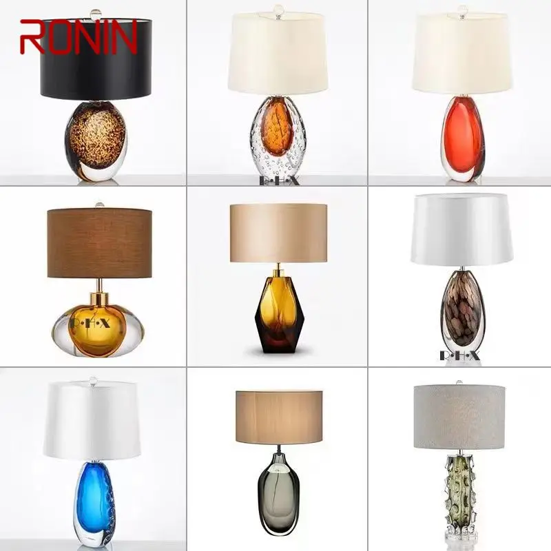 

RONIN Nordic Glaze Table Lamp Modern Art Iiving Room Bedroom Study Hotel LED Personality Originality Desk Light